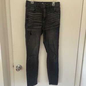 hollister distressed black jeans